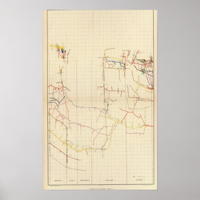 Pôster Mapas Comstock de Minas Número V (Frente)