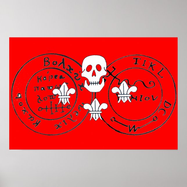 PÔSTER MAPAS DE ESCUTA DE CRÂNIO E FLEUR/PIRATAS, (Frente)