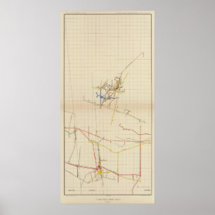 Pôster Mapas de mina número de Comstock II