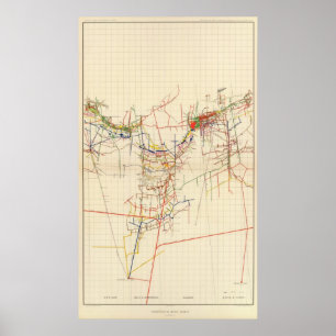 Pôster Mapas de mina número de Comstock IV