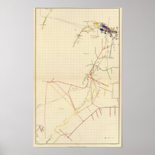 Pôster Mapas de mina número de Comstock VII