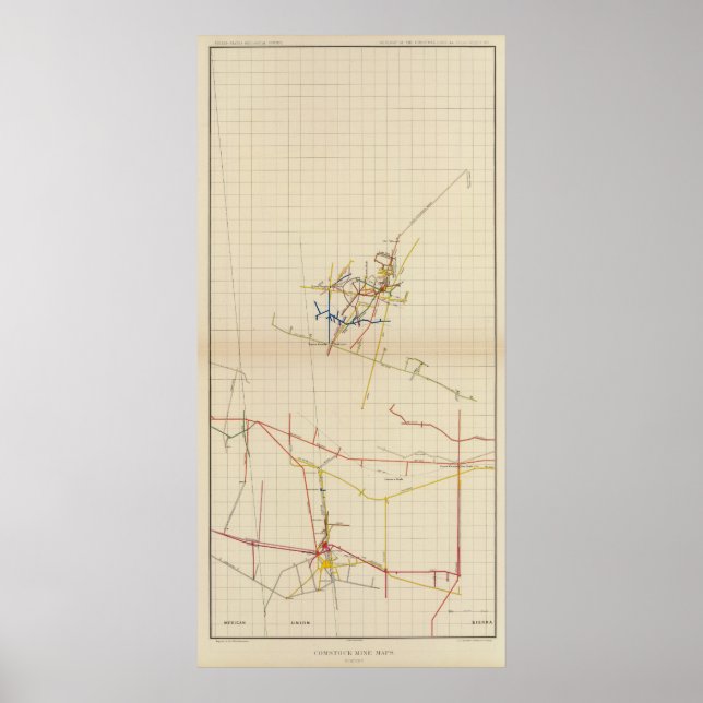 Pôster Mapas de minas de comstock Número II (Frente)