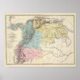 Pôster Mapas militares históricos de Venezuela
