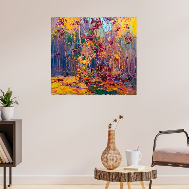 Poster Maple Saplings Outubro | Tom Thomson | (Sala de Estar 3)