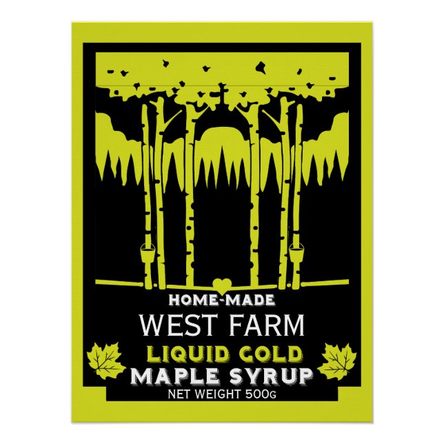 Pôster Maple Syrup Farmers Market (Frente)