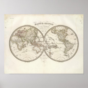 Pôster Mappemonde - mapa do mundo