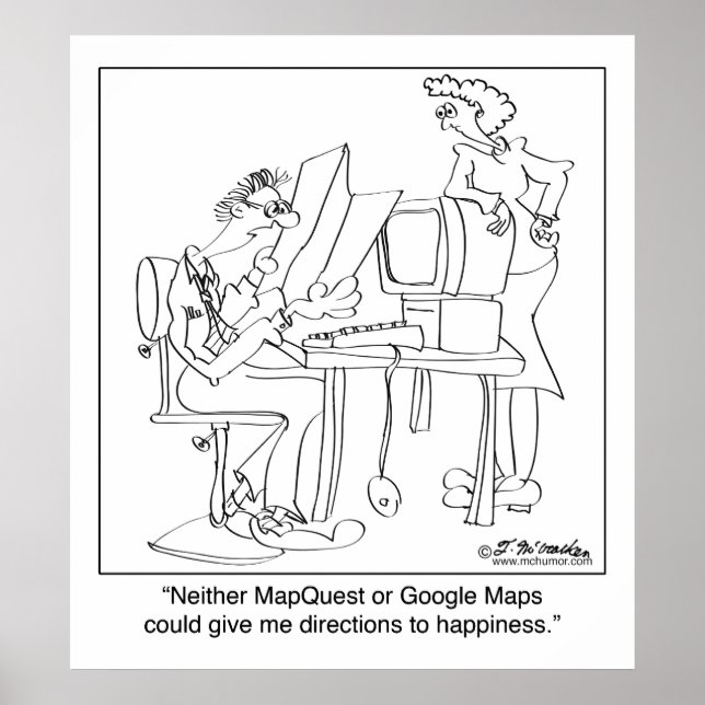 Poster Mapquest Directions to Felicidade (Frente)