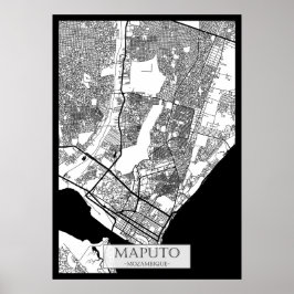Poster Maputo Mozambique City Map