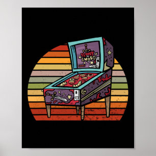 Poster Máquina Arcade Retro Pinball Pinball Wizard Pinbal