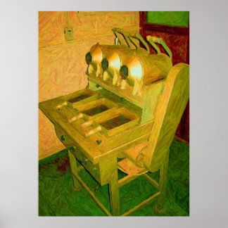 POSTER MÁQUINA DE CAFÉ ANTIGA