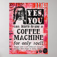 Máquina De Café - Anúncio De Vintagem Engraçado