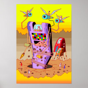 Poster Máquina de construção gigante.