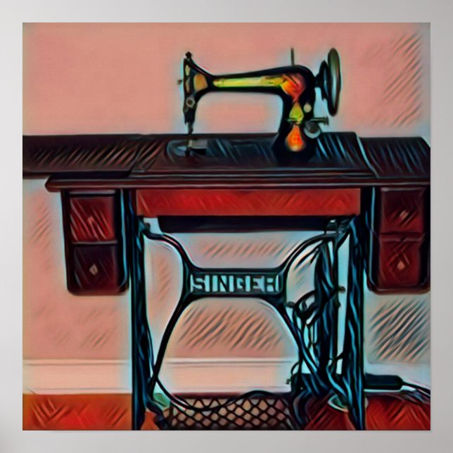 Poster Máquina de costura (Frente)