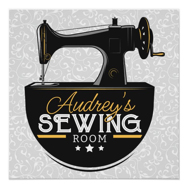 Pôster Máquina de Costura Anterior NOME ADD. Seamstress (Frente)