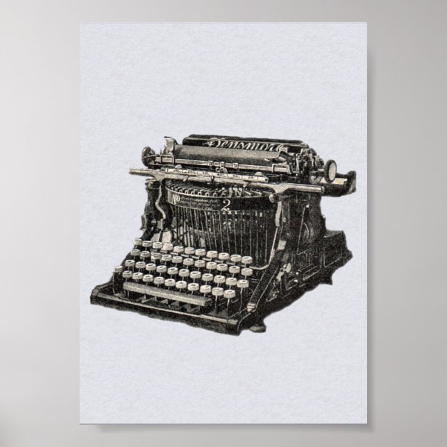 Pôster Máquina de Digitalização Velha e Negra Antica Vint (Frente)