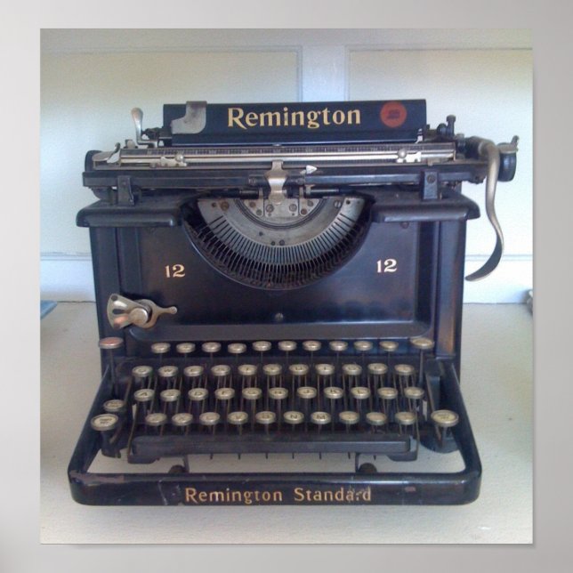 Poster máquina de escrever antiga (Frente)