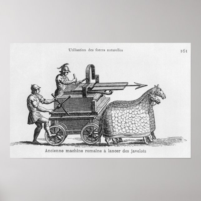 Poster Máquina de guerra romana para disparar javelãs (Frente)