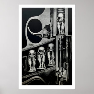 Poster Máquina de Nascimento por H.R. Giger A3 A4 Impress