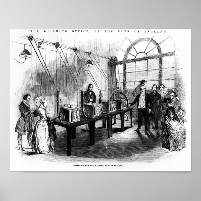 Poster Máquina de Pesagem Soberana, Banco de Inglaterra (Frente)
