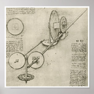 Pôster Máquina para dar forma ao ferro Ros, da Vinci