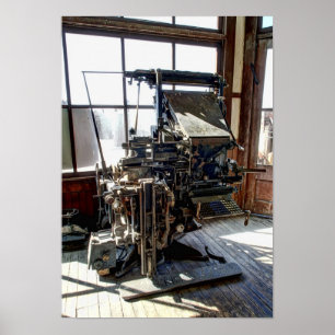 PÔSTER MÁQUINA TYPESETTING DO JORNAL DO INTERTIPO