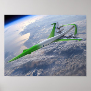 Poster Máquina verde supersónico