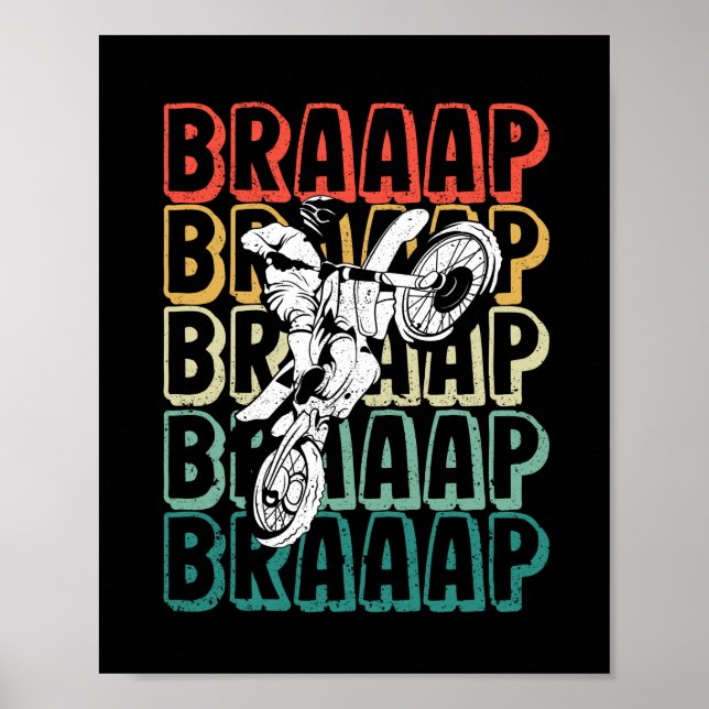 Poster Maquinaria de poeira retrógrada moto de poeira (Frente)