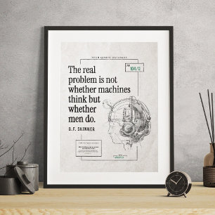 Poster Máquinas com problemas reais que homens pensam em 