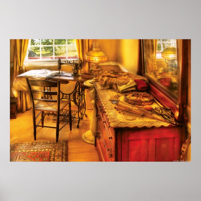 Pôster Máquinas De Costura - Sala De Costura (Frente)