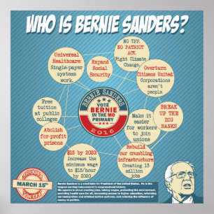 Pôster Máquinas de lixar de Bernie para o presidente