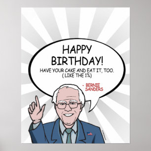 Pôster Máquinas de lixar de Bernie que cumprimentam -