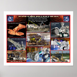 Poster Máquinas de Mineração em Marte