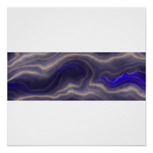 Pôster Mar Aberto Abstrato Ondas Fragmentadas 03
