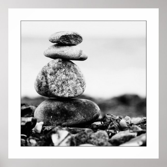 Poster Mar Báltico pedra (Frente)