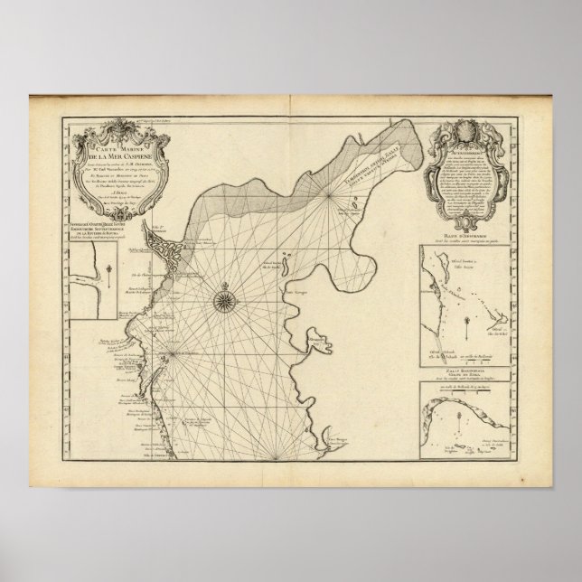 Pôster Mar Cáspio e Ásia (Frente)