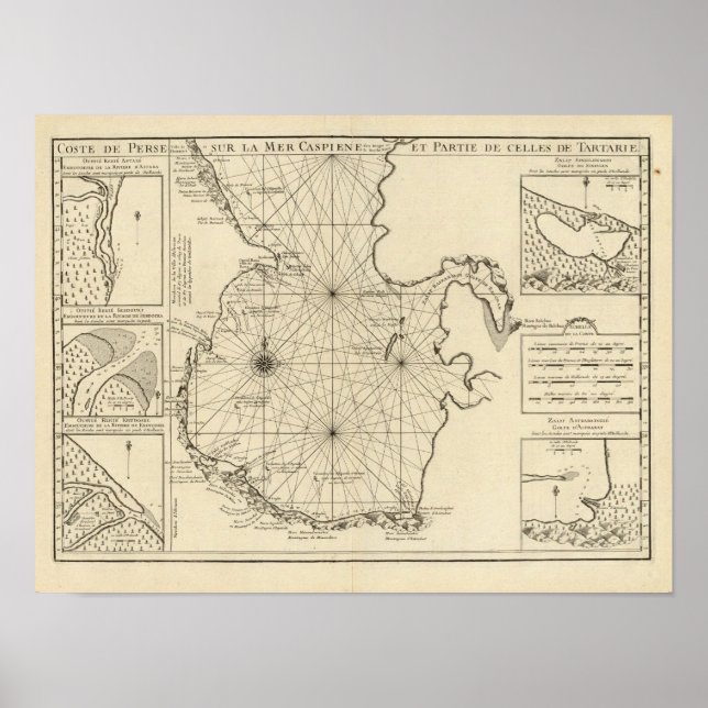 Pôster Mar Cáspio e Ásia (Frente)