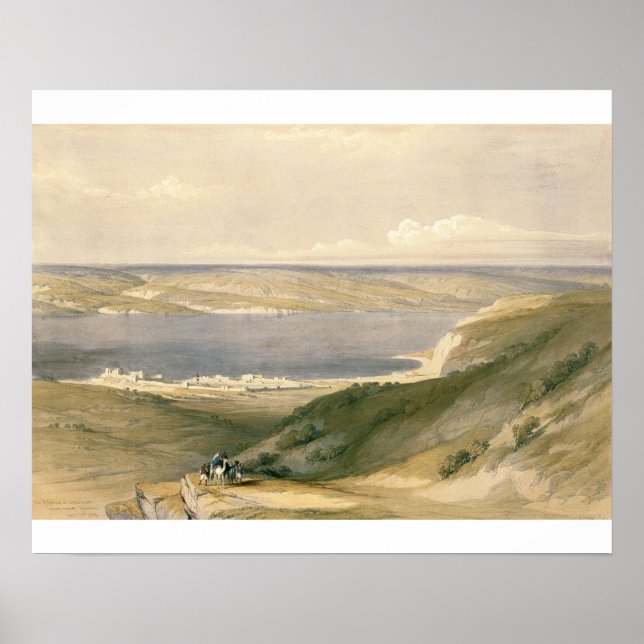 Pôster Mar da Galileia ou Genezareth, em direção a Bash (Frente)