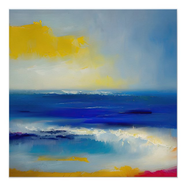 Pôster Mar de abstrato 04 (Frente)