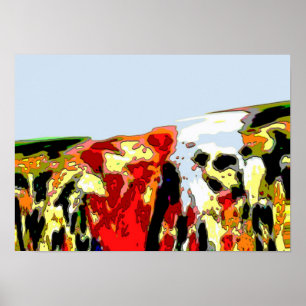 Pôster Mar de Derramar de petróleo