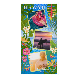 Pôster Mar de Fotografias de Memória de Viagem de Paraíso