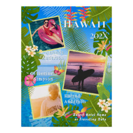 Pôster Mar de Fotografias de Memória de Viagem de Paraíso