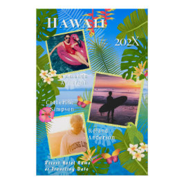 Pôster Mar de Fotografias de Memória de Viagem de Paraíso