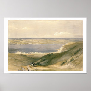 Pôster Mar de Galilee ou de Genezareth, olhando para a