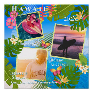 Pôster Mar de Memórias de Viagem do Paraíso Tropical