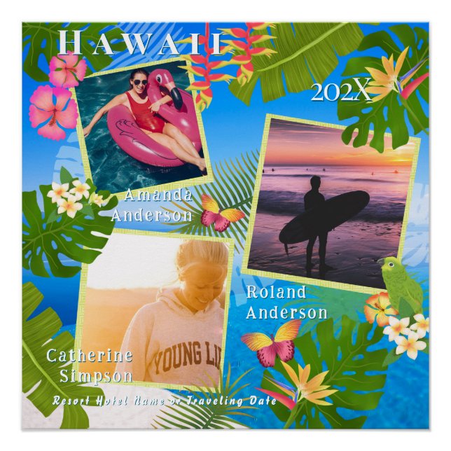 Pôster Mar de Memórias de Viagem do Paraíso Tropical (Frente)