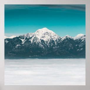 Poster Mar de nevoeiro debaixo da montanha