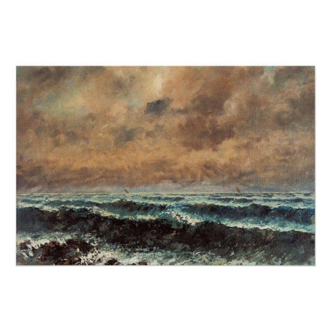 Pôster Mar de Outono – Gustave Courbet (Frente)