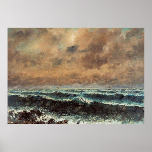 Poster Mar de Outono – Gustave Courbet (Frente)