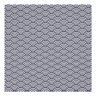 Pôster Mar de Seigaiha - Ondas Azuis Japonesas