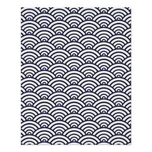 Pôster Mar de Seigaiha - Ondas Azuis Japonesas